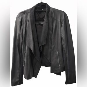 Women's Black Faux Leather Jacket